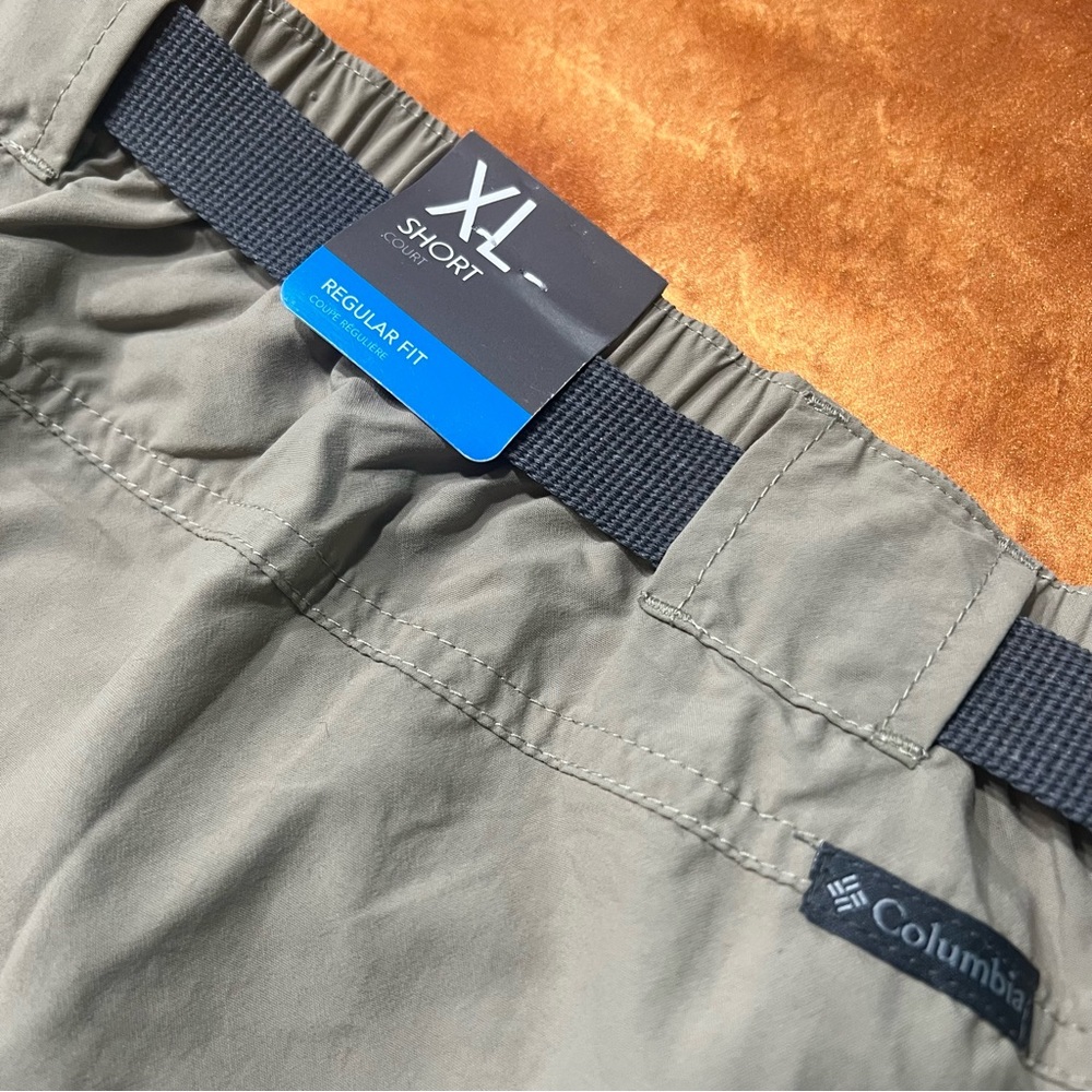 NWT Columbia Sandy River Cargo Shorts Tan Khaki XL 6” belted - Picture 4 of 8